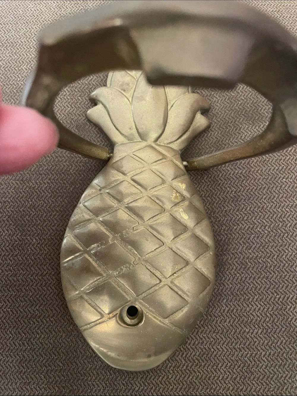 Welcome Pineapple Door Knocker - Antique Brass